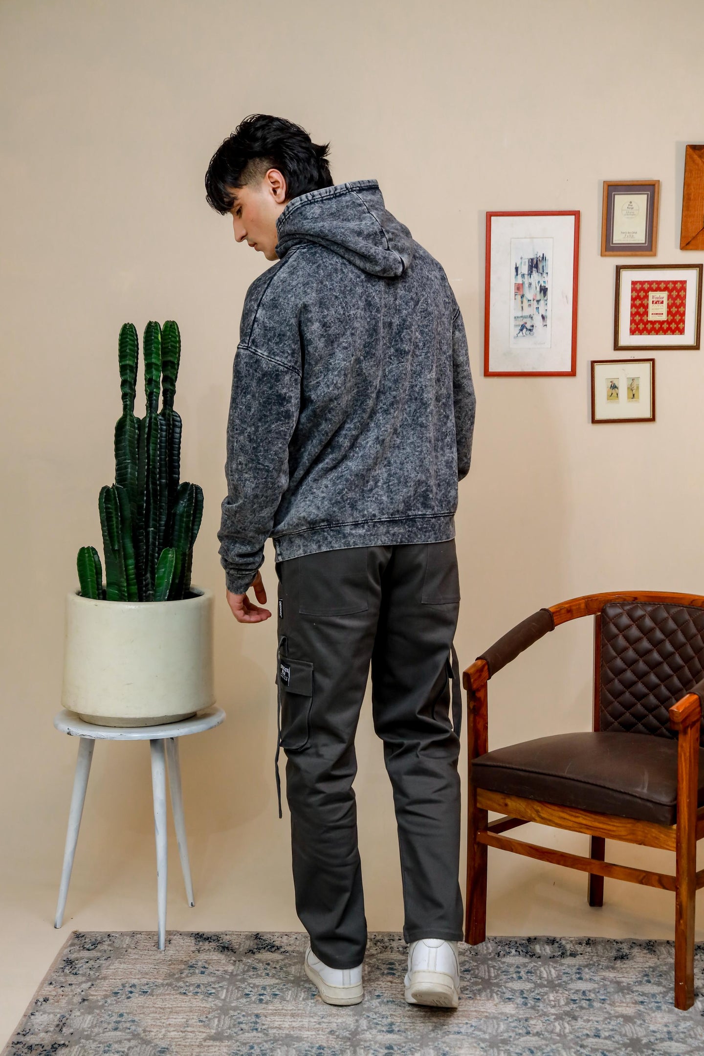 Shop BLACK STONE WASHED HOODIE Online in Pakistan